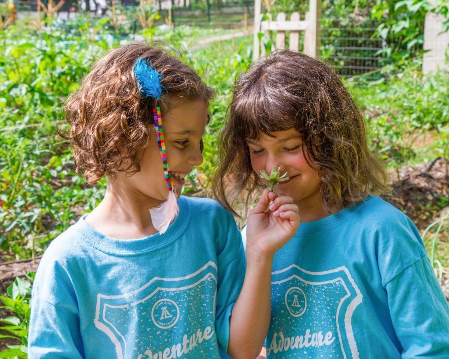 Louise campers gardening