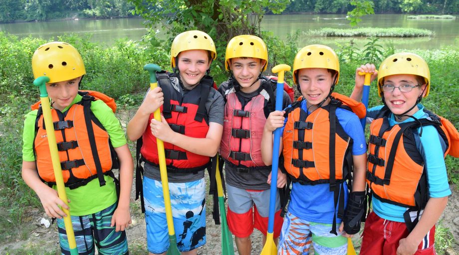 Airy campers on a rafting trip