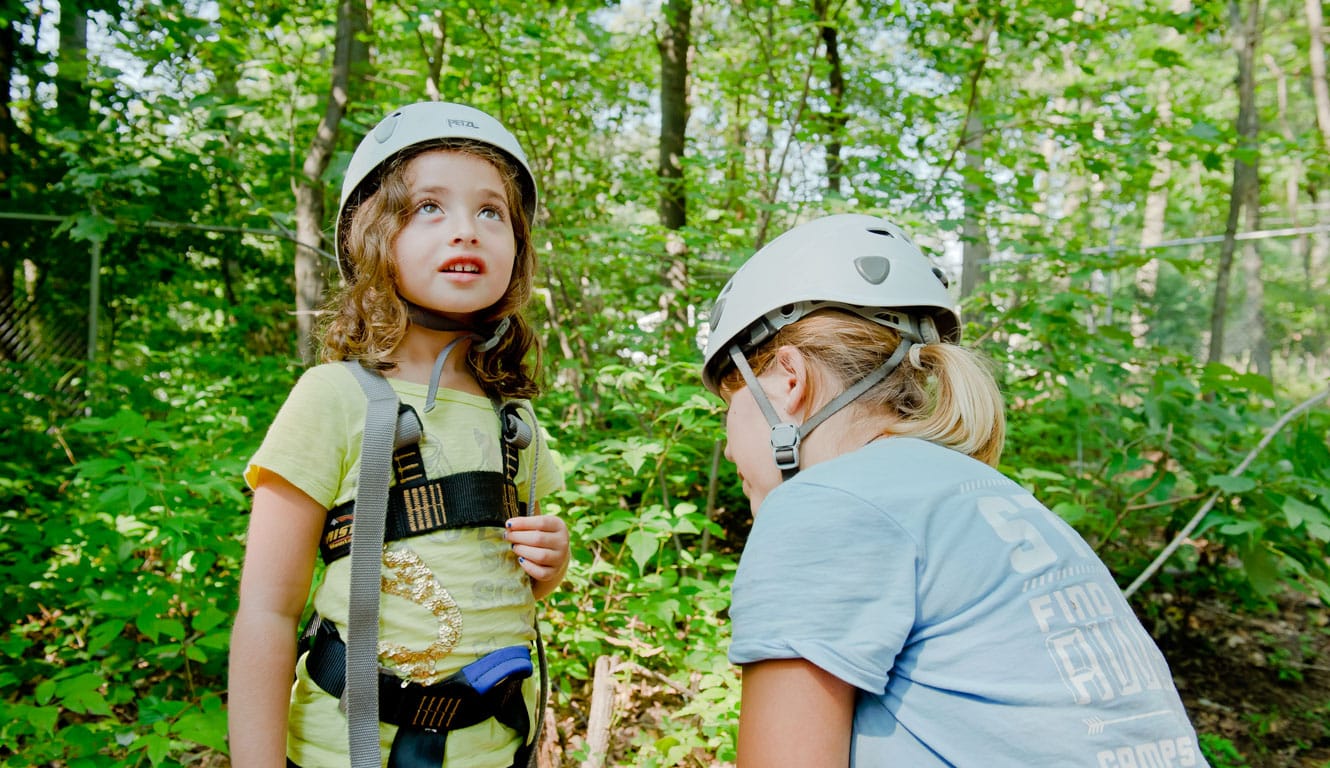 Louise camper about to climb