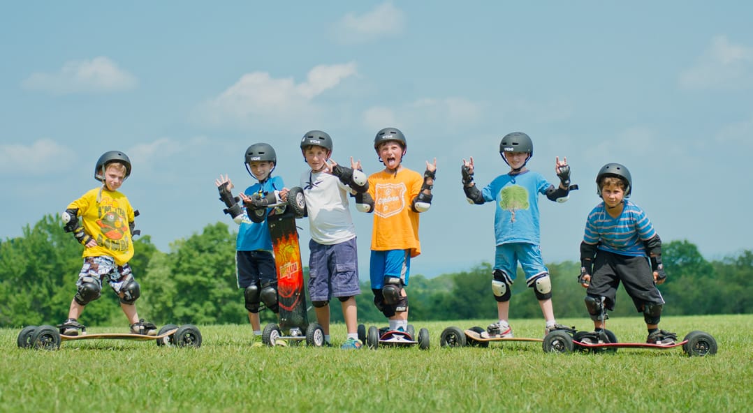 Airy campers on skateboards