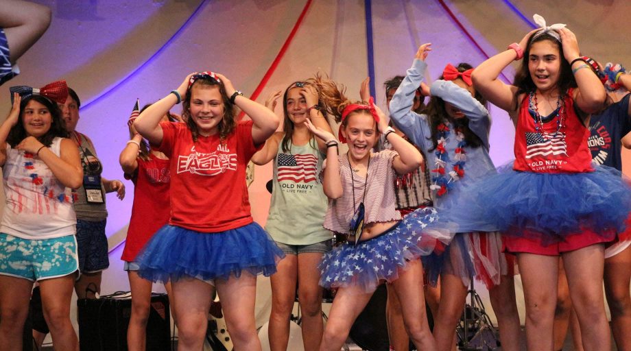 Girls dancing on stage