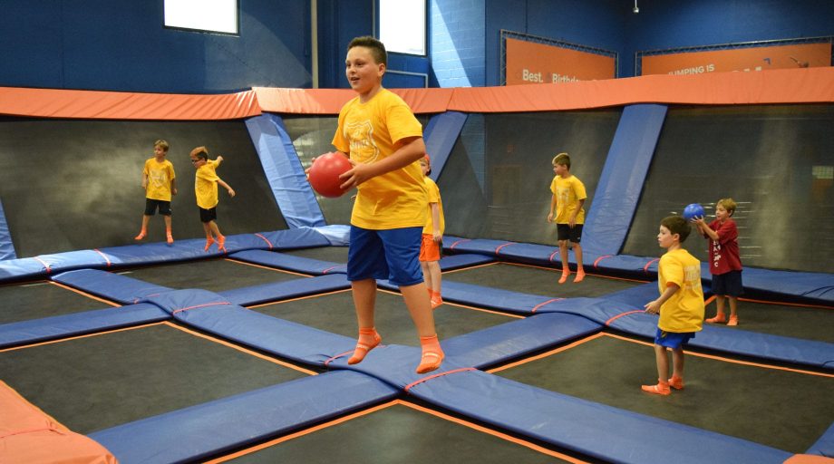 Airy campers at a trampoline park