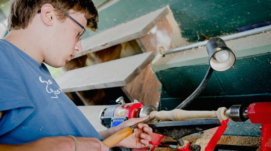 Airy camper at woodworking